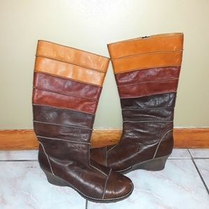 Ombre Leather Boots